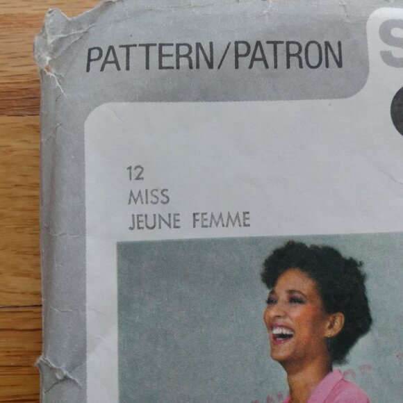 Vintage Mock Wrap Dress Sewing Pattern Size 12 Simplicity 9222 70s Retro - Picture 2 of 16